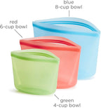 Stasher Premium Silicone Reusable Food Storage Bags, 3-Pack, Multi, Multi-Use Food Storage Bags, Lunch Bag, Travel Containers, BPA Free, Leak-free, Dishwasher-Safe, Eco-friendly