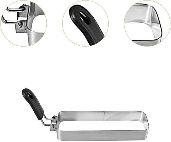 Fried Egg Ring for Griddle Pan for Breakfast Sandwich Griddle Cooking Shaper 15X6.5CM