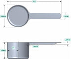 3/8 Cup (3 Oz. | 6 Tablespoon | 90 mL) Long Handle Scoop for Measuring Coffee, Pet Food, Grains, Protein, Spices and Other Dry Goods (Pack of 100)