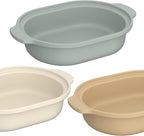 MAGNIFIQUE Casserole Dishes for Oven, 9x12 Porcelain Baking Dish, 4 Quarts Lasagna Pan with Handles, Oven Safe up to 500°F or on Stovetop, Use to Marinate, Cook, Bake, and Serve, Brown