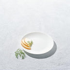 Vikko Appetizer Plates, Set of 4 White Ceramic Plates, Salad Plates Set, Stackable 8 Inch Round Plates, Dishwasher Safe, Bead and Butter Plates, Durable Plates for All Occasions