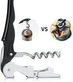 Professional Waiter Corkscrew Wine Openers Set, Heavy Duty Stainless Steel Hinges Wine Key for Restaurant Waiters, Sommelier, Bartenders
