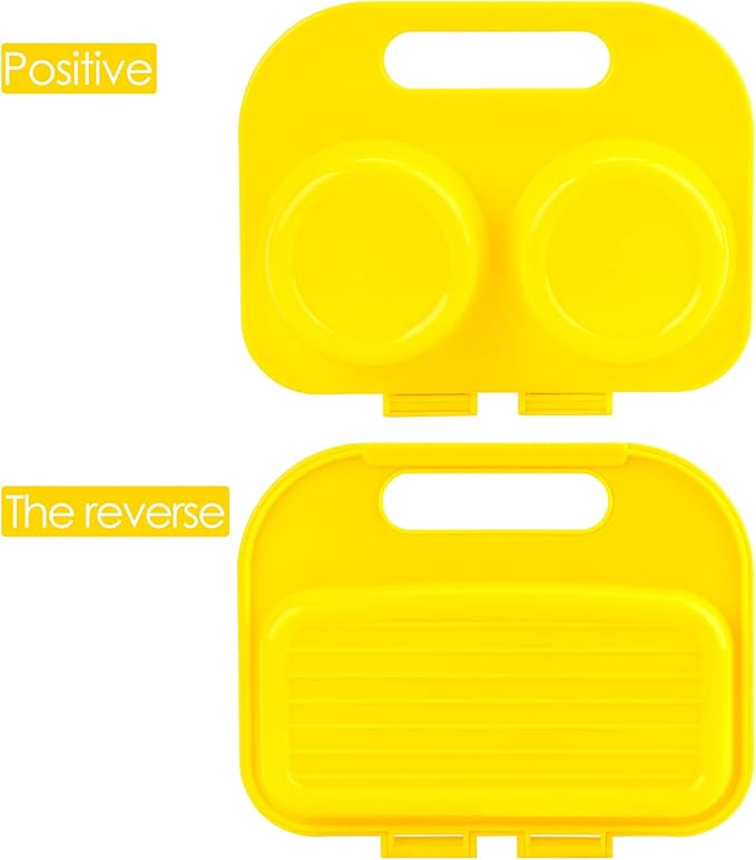 Egg poacher, Microwave in Minutes, BPA Free for Quick and Healthy Breakfast, Microwave Egg Cooker, Microwave Maker for 2 Eggs, Dishwasher safe(yellow)