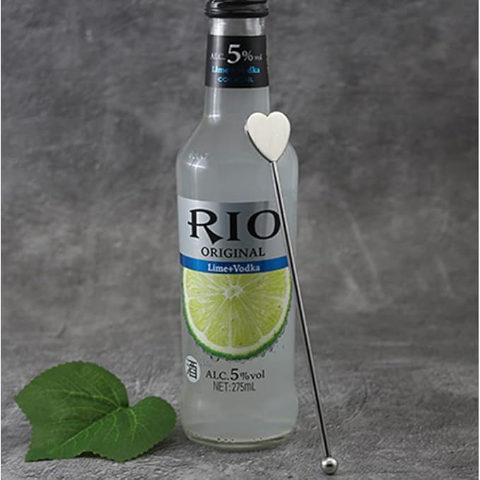 Heart Shaped Coffee Stirrers Stir Stainless Steel for Cocktail Fruit Juice Lemonade Iced Tea Drink Milkshakes Martini Beverage Stirrers Sticks 8 pieces