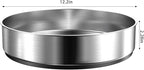 VAEHOLD Pantry Cabinet Lazy Susan Stainless Steel Black Spice Rack Turntable - Decorative Trays Storage Containers Organizer for Kitchen Cabinet, Snacks, Bathroom (12 inches)