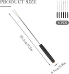 6PCS Stainless Steel Fondue Forks Set (9.1") - Color-Coded Heat-Resistant Handles for Cheese, Chocolate, Meat Desserts,Rust-Proof Fondue Sticks for Grill, Fountain & Camping (Multi-Color)