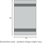 Realm 15" x 25" 100% Cotton Classic Kitchen Dish Towel (12 Pack) | Cuisine Stripe Pebble Grey | Super Absorbent Machine Washable Tea Towels with Hanging Loop