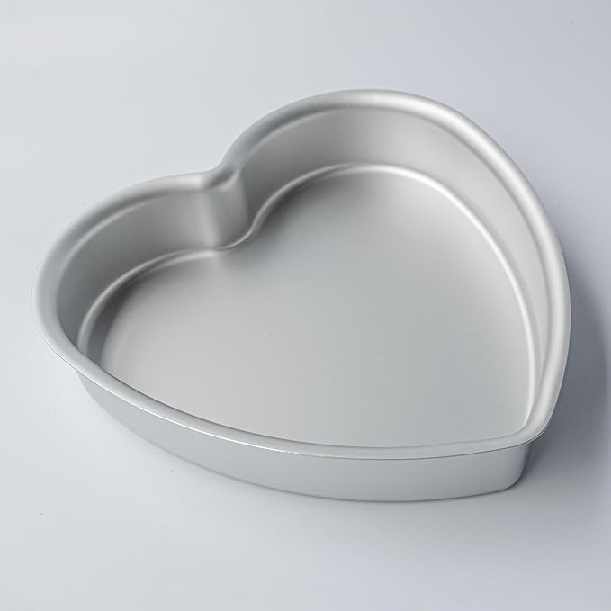 10 Inch Heart Shaped Cake Pans,2 Inch Deep,Aluminum Heart Shaped Cake Pan,Safe Oven,Suitable for party, birthday, gathering, other occasions cake (10 x 2 Inch,Set of 2)