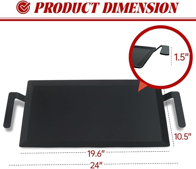 Carbon Steel Griddle Induction Compatible Stove top, Grill Griddle, Open flame,Gas Stove Top