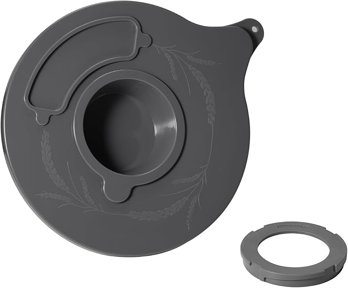 Glass Bowl Lid for KitchenAid K5GB 5 Quart Tilt-Head Stand Mixer, Mixer Bowl Cover Prevent Dry/Wet Ingredients Splash-Outs, Mixer Splash Guard with Extra Pouring Window