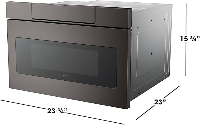 Sharp SMD2470AH 24" Microwave Drawer with 1.2 cu. ft. Capacity in Black Stainless Steel