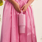 HydroJug Sport - Stainless Steel Tumbler with Straw, Vacuum Insulated, 40oz Leakproof Water Bottle, Ergonomic Design, Reusable, Dishwasher Safe, Rubber Base, Durable for Gym or Outdoors, Blush