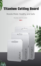 Titanium Cutting Board Pure Cutting Board for Kitchen Food-Grade Chopping Board for Meat, Vegetables & Fruits, Suitable For Kitchen & Outdoor Camping