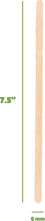 GUSTO [Case of 10,000] 7.5 Inch Wooden Coffee Stirrers - Wood Stir Sticks, Biodegradable, Eco-Friendly Wood Stirrers for Coffee & Cocktails -(Formerly Comfy Package)