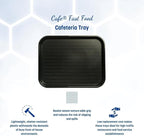 Carlisle FoodService Products Fast Food Cafeteria Tray 14" x 18", Durable Polypropylene with Slip-Resistant Surface, Stackable for Cafes and Schools, BPA-Free, Black