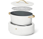 Beautiful 10-in-1 6-Quart Electric Multi-Cooker with Ceramic Coated Pot, Oven Safe to 400°F, Easy Cleanup & Multi-Function Cooking, by Drew Barrymore (White Icing)