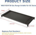 [Upgraded] WB31X24738 Gas Range Griddle, Griddle Plate Replacement Part fit for GE Stove, Cast Iron Center Griddle, Replaces WB31X24998