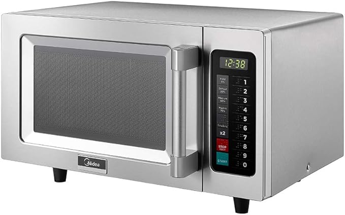 Midea Equipment 1025F1A Countertop Commercial Microwave Oven with Touch Control, 1000W, Stainless Steel.9 CuFt