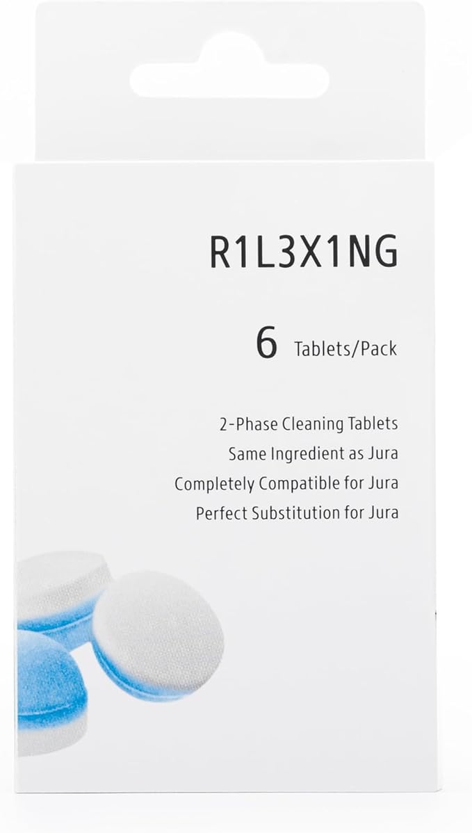 2-Phase Cleaning Tablets for Automatic Coffee Machines, Replacement for Jura 2-Phase Cleaning Tablets, 12 Count