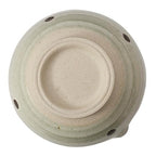 TIKUSAN Japanese Ceramic Ripple Ridge Mortar & Pestle Suribachi Bowl and Surikogi Set with Spout 7.1 inches Made in Japan (White)