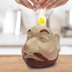 Winkee - Funny Chef Face Egg Separator I Practical Ceramic Yolk Separator I Chef Yolk Egg Separator