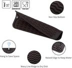 Silicone Dish Drying Mat for Multiple Usage,Easy clean,Eco-friendly,Heat-resistant Silicone Mat for Kitchen Counter or Sink,Refrigerator or Drawer Liner Coffee S 12 inches x 6 inches