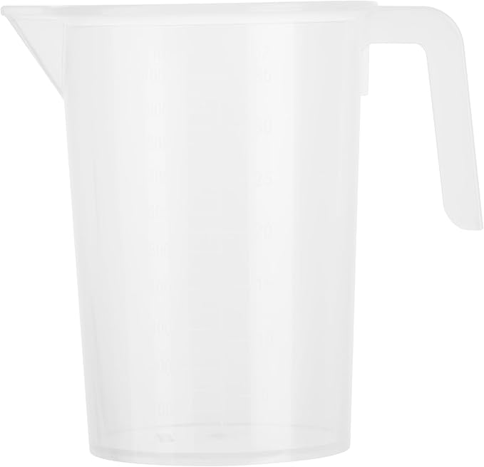 Restaurantware Measuring Cups, 1 Quart Pack of 10 Conical Spout Baking Measuring Cups, Liquid Scaling Vessels with I-Beam Handle, Embossed Graduations, Clear, Break and Crack Resistant for Baking