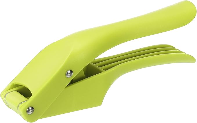 uxcell Garlic Press, 7.5 Inch Stainless Steel Garlic Slicer Crusher Tool Kitchen Utensil for Home Cooks and Professional Chefs, Green