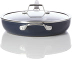 Calphalon® Premier Ceramic Nonstick 12" Frying Pan with Lid, Midnight Blue