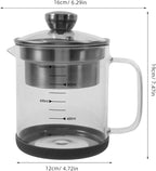 Juice Strainer Yogurt Strainer with Lid - Stainless Steel Soy Nut Milk Filter Food Maker - Iced Tea Pitcher Juice Tea Filter Pot with Scale for Making Yogurt Soybean Milk, 1.5L