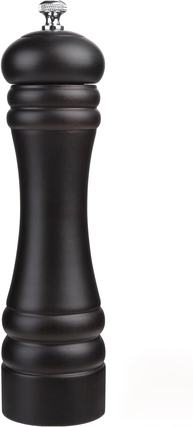 Pepper Mill Black Pepper Grinder Mill Wood Refillable Stainless Steel Mechanism Adjustable Coarseness
