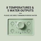 BUYDEEM S9013 Instant Hot Water Dispenser, Countertop Water Boiler & Warmer for Tea, Coffee and Baby Formula, Adjustable 8 Temperatures & 5 Water Outputs, 3L Water Tank(102oz), Green