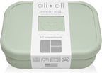 Ali+Oli Silicone Bento Box (Pine) Lunch Box for Kids, Toddlers, Preschoolers & Adults | BPA-Free and Spill-Proof | Ideal for School, and On-the-Go Meals| Perfect for Lunch, Snacks, and Meals