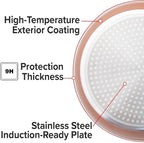 Nuwave 12pc Healthy Pots and Pan Set Non-Stick, Forged Lightweight Cookware Set, G10 Duralon Ceramic Coating, Vented Tempered Glass Lids, Induction-Ready & Works on All Cooktops, PFAS Free