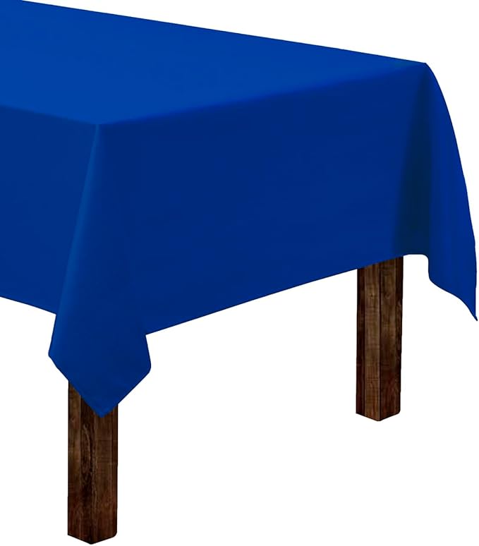 Gee Di Moda Rectangle Tablecloth - 60 x 102 Inch Royal Blue Table Cloth for 6 Foot Rectangle Table - Heavy Duty Washable Fabric - for 6 Ft Buffet Table, Holiday Party, Dinner, Wedding & Baby Shower