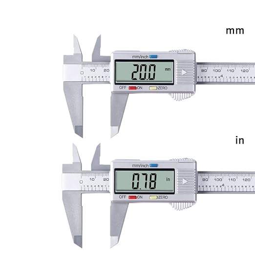 Electronic Digital Caliper, LCD | 0 to 6 inch inch/mm Conversion, Automatic Shutdown Function, Very Suitable for Home/Jewelry/DIY Measurement, etc