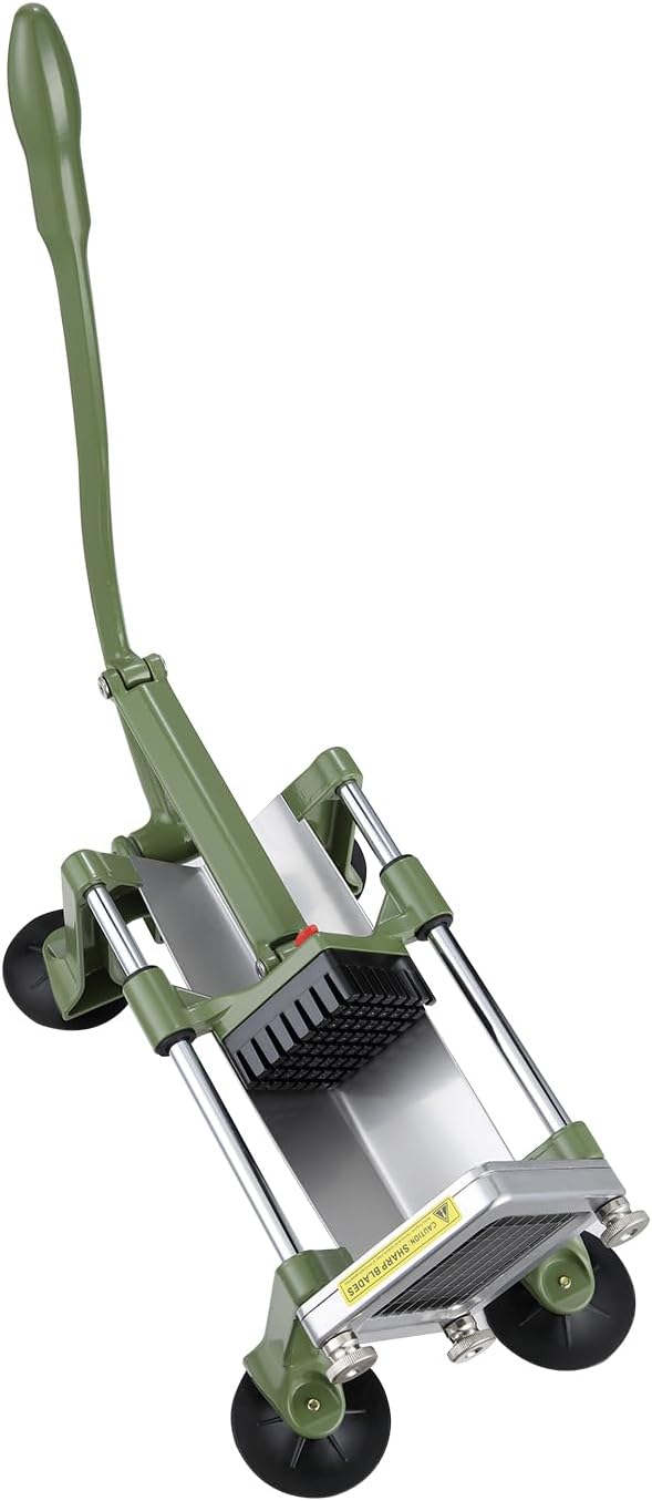 VEVOR French Fry Cutter, Potato Slicer with 1/2-Inch and 3/8-Inch Stainless Steel Blades, Manual Potato Cutter Chopper with Suction Cups, Great for Potato, French Fries, Cucumber, Vegetables, Carrot