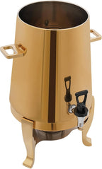 Coffee Urn with Fuel Holder 3.5 Gal/13L Electric&Alcohol Heating, Stainless Steel Beverage Dispenser with Stand, Tea Water Coffee Chafer Urn for Parties Buffet Catering Commercial Home (Gold)