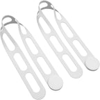 Silicone Utility Strap for Slow Cooker Lid, Pot, Bento Box, 21.65 In Reusable Elastic Self-Lock Silicone Tie for Bundling or Organizing Curtain, Cords, Yoga Mat, Camping Mat, 2pcs (White&White)