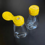 2pcs Empty Plastic Honey Bottles Flip Top Squeeze Honey Jars Dispenser Squeezable Honey Containers for Syrups, Ketchup, Salad Dressing, Cooking Oils