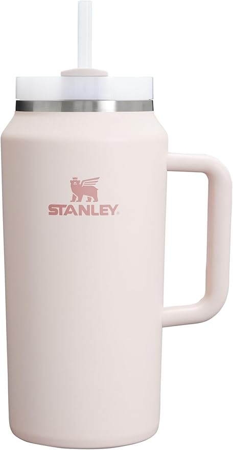 STANLEY Quencher H2.0 Tumbler with Handle & Straw 64 oz | Flowstate 3-Position Lid | Large Capacity for Travel & Sports | Insulated Stainless Steel Cup | BPA-Free | Rose Quartz 2.0