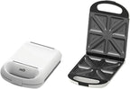 MOI 3 in 1 Sandwich Maker Press with Non-Stick Plates - Breakfast Panini Grill, Square Waffle Maker, Toaster Sandwich Press Combo with 180° Rotation & Indicator Lights - 1200W Breakfast Griller