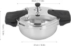 Yctze Mini Pressure Cooker, Stainless Steel Pressure Cooker Explosion Proof 1.8 Liter Pressure Cooker for Home