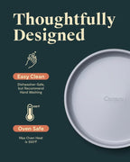Caraway Non-Stick Ceramic 9” Circle Pan - Naturally Slick Ceramic Coating - Non-Toxic, PTFE & PFOA Free - Perfect for Birthday Cakes, Tartes, & More - White
