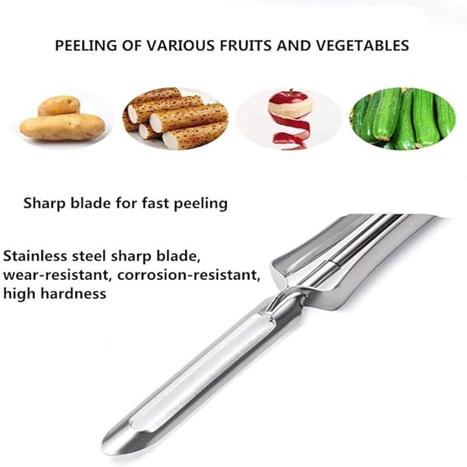 Aniso Kitchen vegetable peeler Stainless steel rotary peeler for vegetable and carrot fruit，with ergonomic safety and control handle-Dishwasher Safety