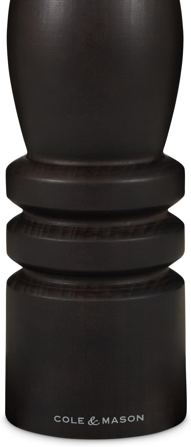 Cole & Mason London Refillable Spice Mill - Kitchen & Home Accessory - Table Black Pepper Grinder - Pepper Mill with Carbon Steel Mechanism - 15", Chocolate Wood