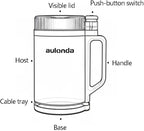 Professional Electric Coffee Grinders,10 OZ Large Capacity or Coffee Beans & Spices,One Touch Push-Button Control,350W Motor with Stainless Steel Blades,Safety Lid Lock - White