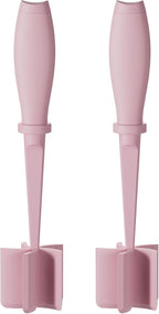 2 Pack Meat Chopper, 5 Curve Blades Ground Beef Masher, Heat Resistant Meat Masher Tool for Hamburger Meat, Ground Beef, Turkey and More