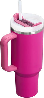 STANLEY Quencher H2.0 Tumbler with Handle and Straw 40 oz | Flowstate 3-Position Lid | Cup Holder Compatible for Travel | Insulated Stainless Steel Cup | BPA-Free | Fuchsia