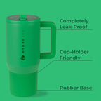 HydroJug Kids - 20 oz Insulated Kids Water Bottle with Flip Straw & Handle | Leak-Proof & Durable | Perfect for School, Sports, Lunch, Travel & Camp, Clover